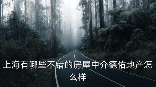 上海有哪些不錯的房屋中介德佑地產怎么樣