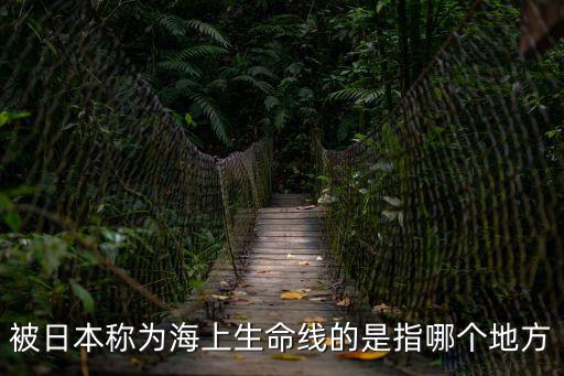 被日本稱為海上生命線的是指哪個地方