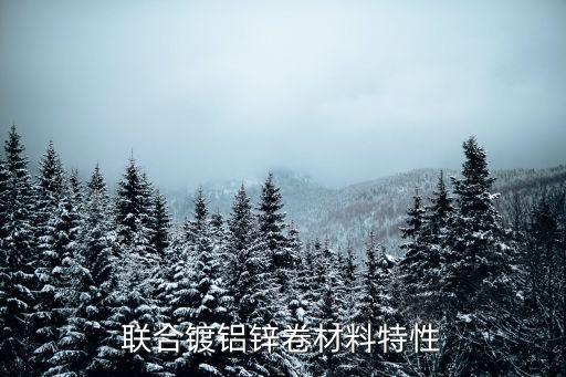 聯合鍍鋁鋅卷材料特性