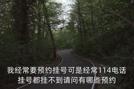 我經常要預約掛號可是經常114電話掛號都掛不到請問有哪些預約