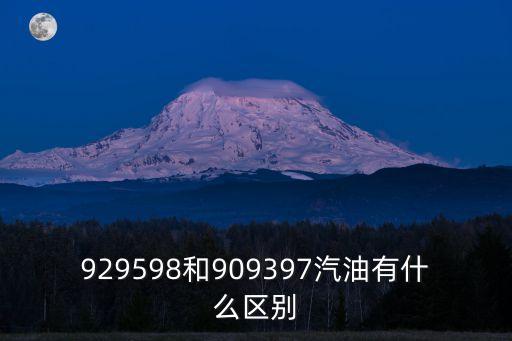 929598和909397汽油有什么區(qū)別
