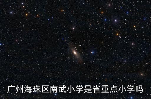 廣州海珠區南武小學是省重點小學嗎