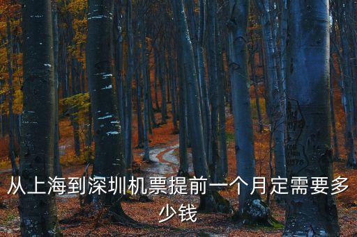 從上海到深圳機(jī)票提前一個(gè)月定需要多少錢