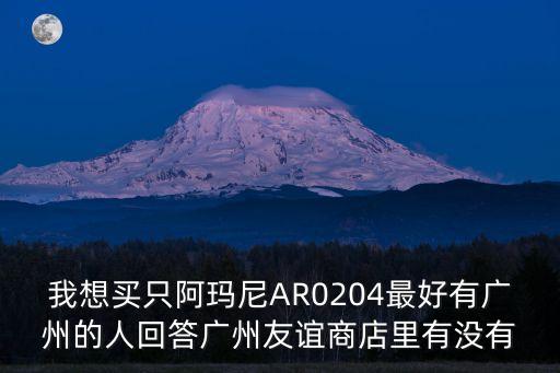 我想買只阿瑪尼AR0204最好有廣州的人回答廣州友誼商店里有沒(méi)有