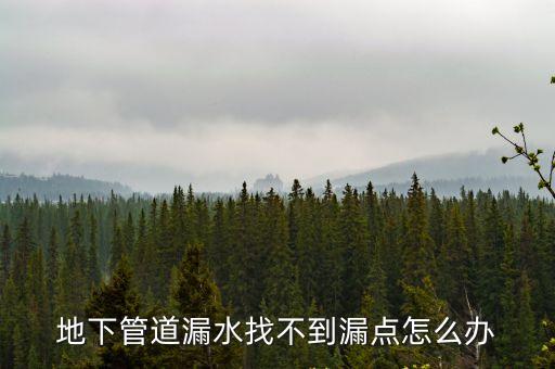 廣州地下管道管道側漏，地下管道漏水找不到漏點怎么辦