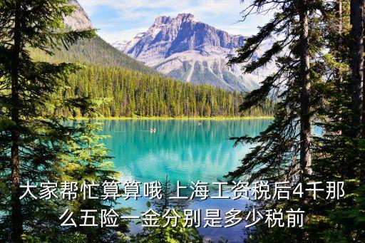 2021稅后工資計算器上海市，大家?guī)兔λ闼闩?上海工資稅后4千那么五險一金分別是多少稅前