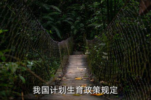我國計劃生育政策規定