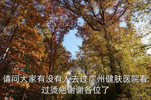 請問大家有沒有人去過廣州健膚醫院看過燙疤謝謝各位了