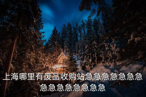 上海哪里有廢品收購站急急急急急急急急急急急急急急急