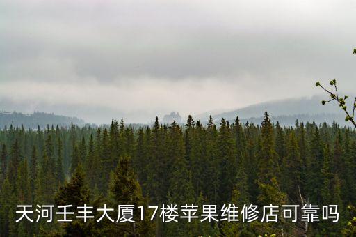 天河壬豐大廈17樓蘋果維修店可靠嗎