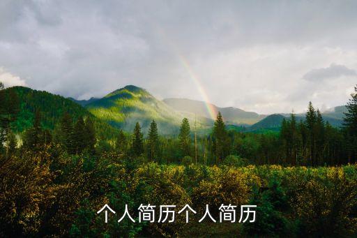 個人簡歷個人簡歷