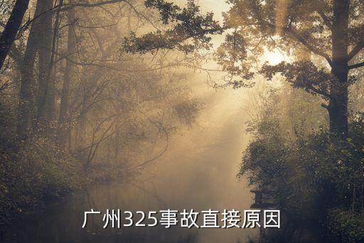 廣州325事故直接原因