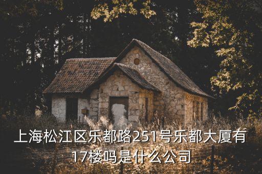 上海松江區樂都路251號樂都大廈有17樓嗎是什么公司