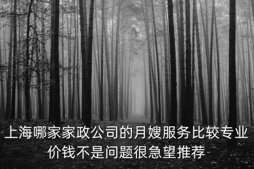 上海市楊浦好偉家政公司，上海哪家家政公司的月嫂服務比較專業價錢不是問題很急望推薦