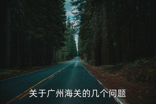 廣州海關史清潔，有沒有11 12 13從廣州清關的