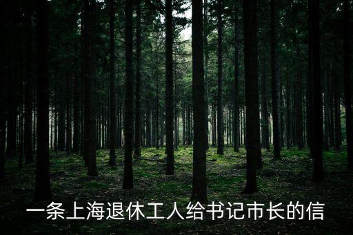 上海市委宣傳部理論處郭榮貴，一條上海退休工人給書記市長的信
