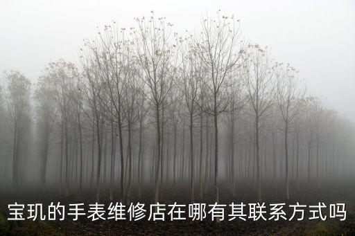 寶璣的手表維修店在哪有其聯系方式嗎