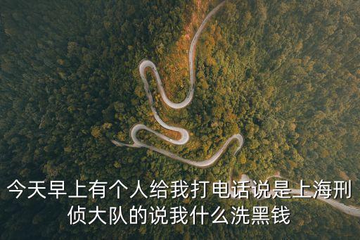 上海市刑偵總隊青浦分隊，今天早上有個人給我打電話說是上海刑偵大隊的說我什么洗黑錢