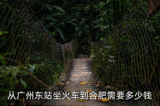 廣州做高鐵到合肥多少錢，從廣州火車站坐到安徽合肥要多少錢