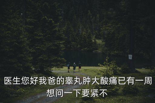 醫(yī)生您好我爸的睪丸腫大酸痛已有一周想問一下要緊不