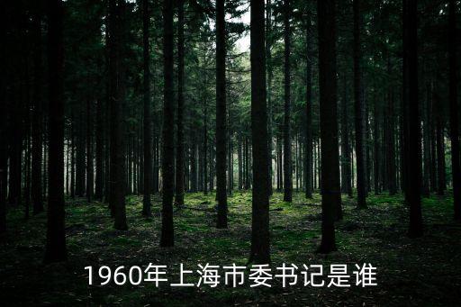 1960年上海市委書記是誰
