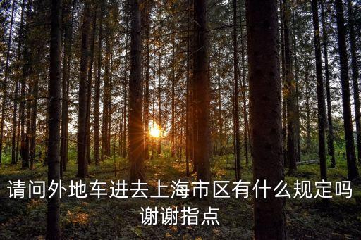 外地車進上海市區有哪些限制，外地車進上海市區有什么規定