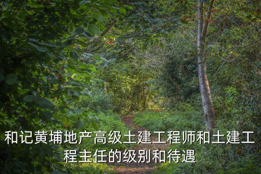 付有平廣州土建，和記黃埔地產高級土建工程師和土建工程主任的級別和待遇
