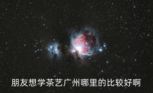 朋友想學茶藝廣州哪里的比較好啊