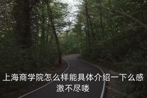 上海商學院怎么樣能具體介紹一下么感激不盡嘍