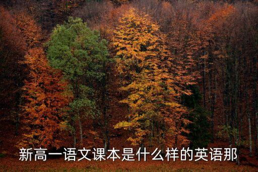 新高一語文課本是什么樣的英語那