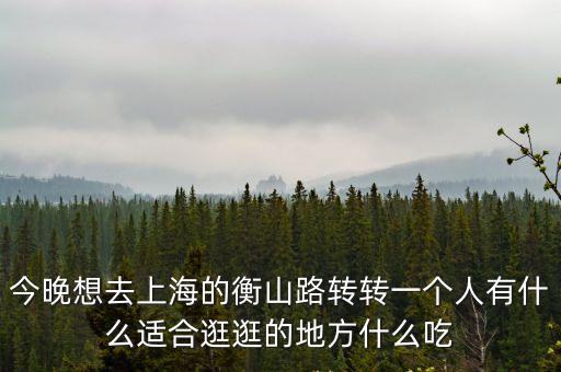 今晚想去上海的衡山路轉轉一個人有什么適合逛逛的地方什么吃