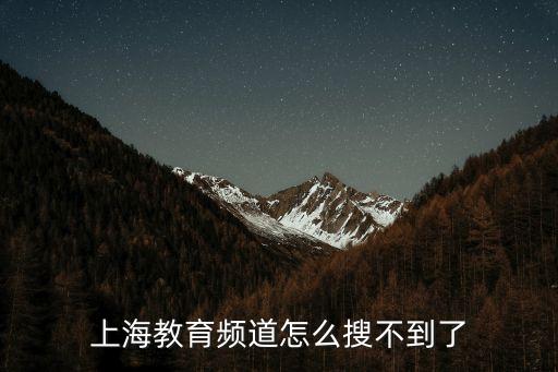 上海教育頻道怎么搜不到了