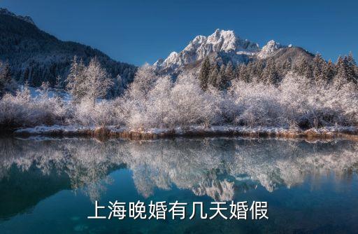 2020上海市婚假晚婚，上海晚婚有幾天婚假