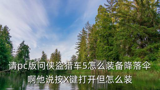 請pc版問俠盜獵車5怎么裝備降落傘啊他說按X鍵打開但怎么裝