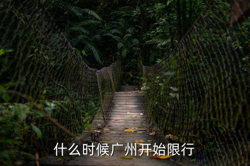 什么時候廣州開始限行