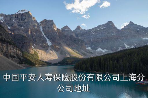 中國(guó)平安人壽保險(xiǎn)股份有限公司上海分公司地址