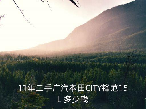 11年二手廣汽本田CITY鋒范15L 多少錢
