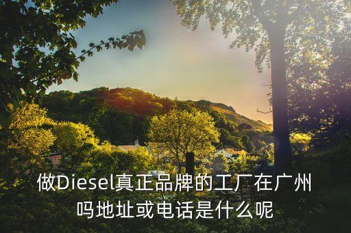 雪緹雅廣州廠家，做Diesel真正品牌的工廠在廣州嗎地址或電話是什么呢
