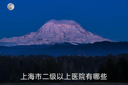 上海市二級以上醫(yī)院有哪些