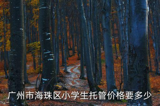廣州市海珠區(qū)小學(xué)生托管價(jià)格要多少