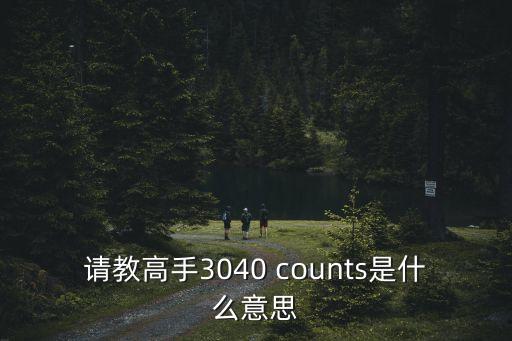 請教高手3040 counts是什么意思