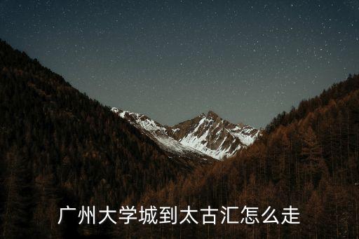廣州大學(xué)城到太古匯怎么走