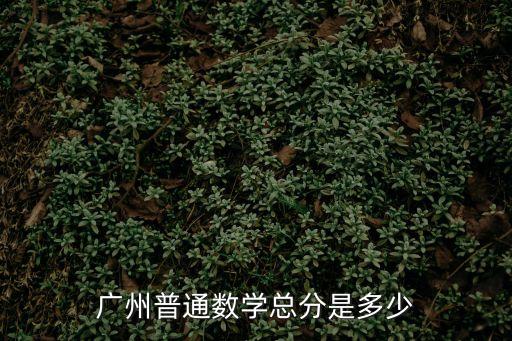 廣州普通數學總分是多少