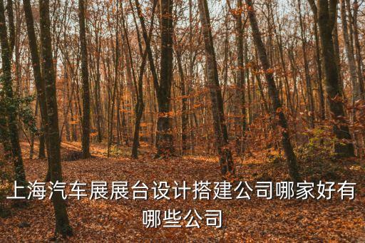 上海市會展展臺設計配套，上海有什么好的展臺搭建公司嗎