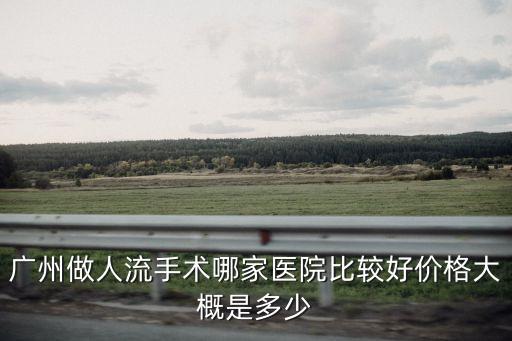 廣州做人流手術哪家醫院比較好價格大概是多少