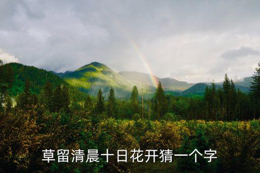 草留清晨十日花開猜一個字