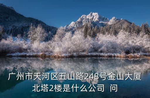 廣州市天河區(qū)五山路248號金山大廈北塔2樓是什么公司  問