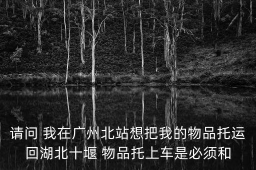 請問 我在廣州北站想把我的物品托運回湖北十堰 物品托上車是必須和