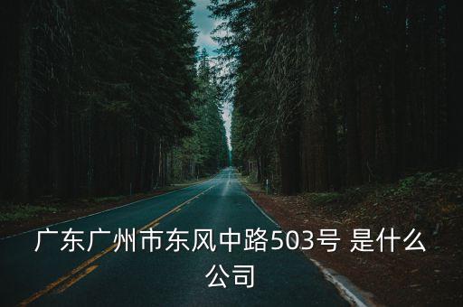 廣東廣州市東風(fēng)中路503號(hào) 是什么公司