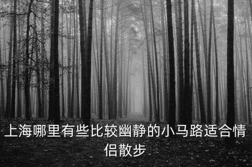 上海市最浪漫的馬路，上海最浪漫的那條路